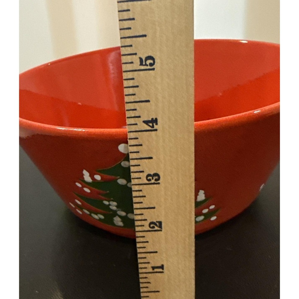 Waechtersbach Germany Christmas Tree Red Serving  Vegetable Bowl  8.5 Inch - Picture 4 of 5